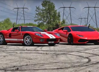 Γερή κόντρα ανάμεσα σε Lamborghini Huracan και Ford GT (+video)