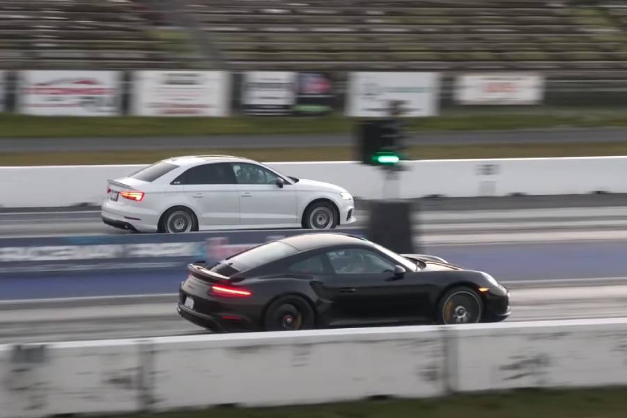 Audi RS 3 σοκάρει Porsche 911 Turbo S (+video)