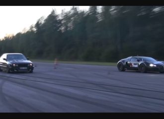 BMW M5 E34 ταπεινώνει Bugatti Veyron! (+video)