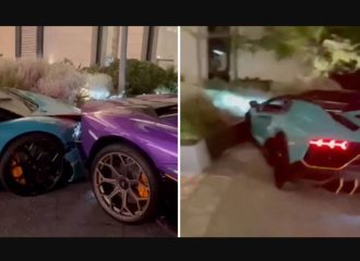 Παρκαδόρος τράκαρε Aventador σε άλλη Aventador (+video)